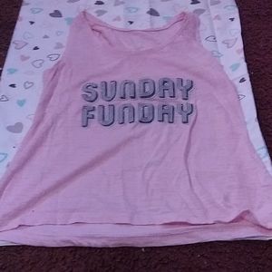 Pink (sunday funday) designed tank top